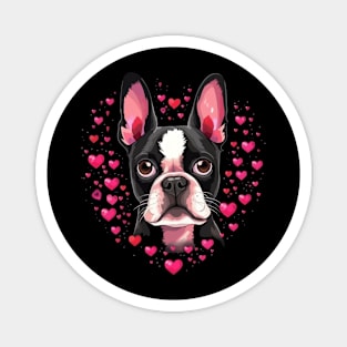 Boston Terrier Valentine Day Magnet